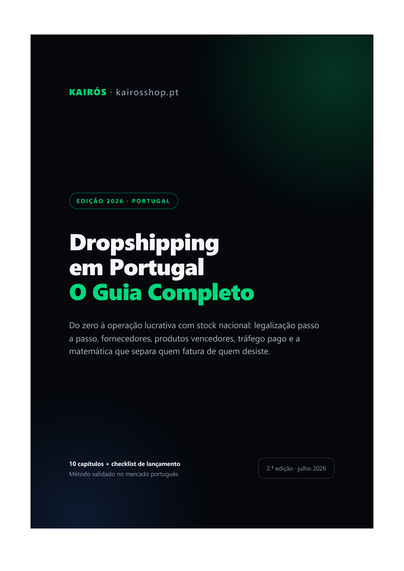 Capa do ebook Dropshipping em Portugal 2026